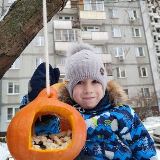 "Вкусный домик для пичужек!"