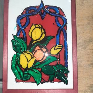 Витраж "Цветы"