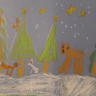 "Мишка в зимнем лесу"