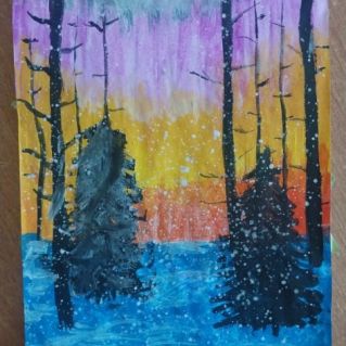 полярное сияние в нашем лесу