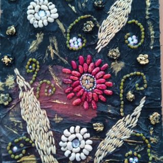 Аппликация "Композиция из природного материала"