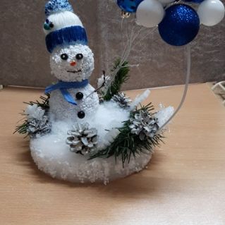 Снеговичок и шарики