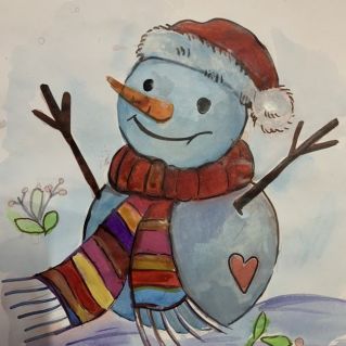 Весёлый снеговичок