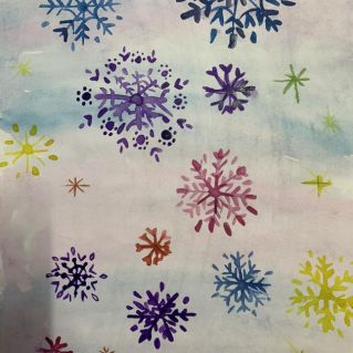 Радужные снежинки