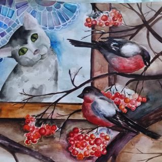 Снегири прилетели