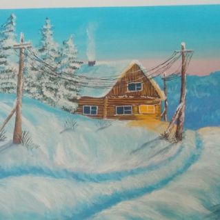 Зима в деревне