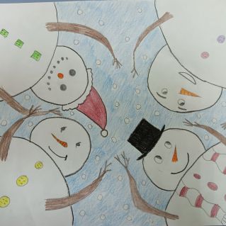 Веселые снеговички