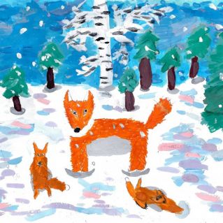 Зимой в лесу