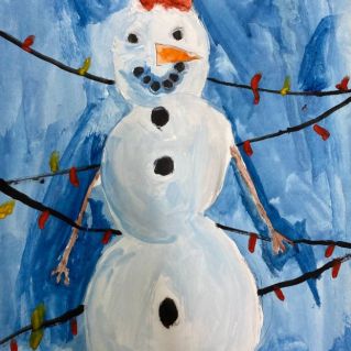 "Снеговик на празднике"