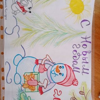 Весёлый снеговик