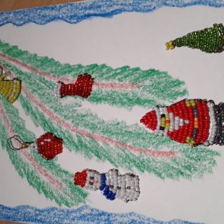 Новогодние игрушки.Бисероплетение