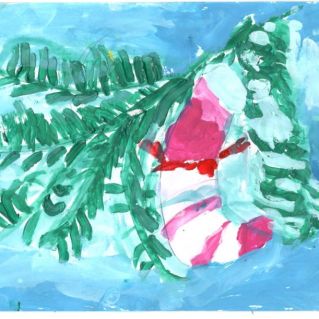 Носочек для сюрпризов (рисунок)