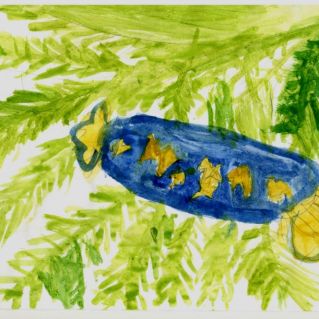 Новогодняя конфета (рисунок)