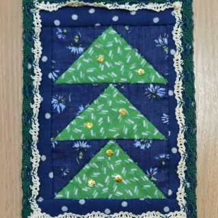 Текстильная открытка "Ёлочка"