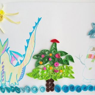 Новогодние чудеса. Техника квиллинг.