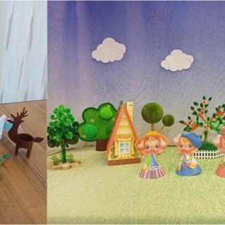 Куклы и декорации для настольного театра