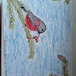 "Снегирь на ветке"