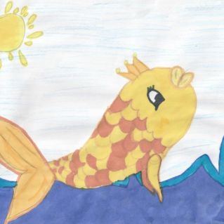 Иллюстрация к сказке А.С. Пушкина "О рыбаке и рыбке"