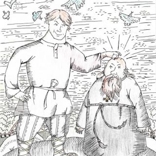 Иллюстрация к сказке А.С. Пушкина " О попе и его работнике Балде"