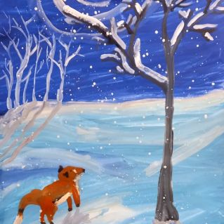 "ЗИМНИЙ ВЕЧЕР В ЛЕСУ"