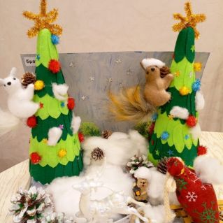 Волшебство в зимнем лесу