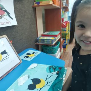 Аппликация "Синичка"