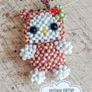 КИТТИ. Кошечка. Бисероплетение