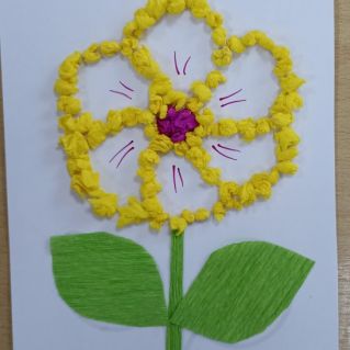 Аппликация "Китайская роза (гибискус)"