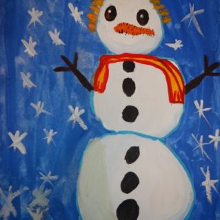 Снеговик под снегом