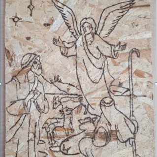 "Благая весть" выжигание (пирография)