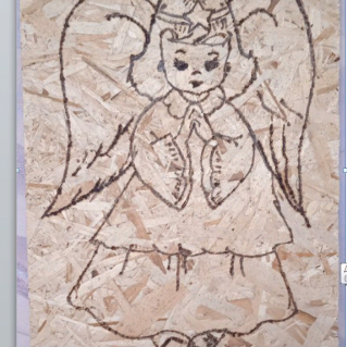 "Рождественский Ангел" выжигание (пирография)