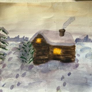 Следы на снегу