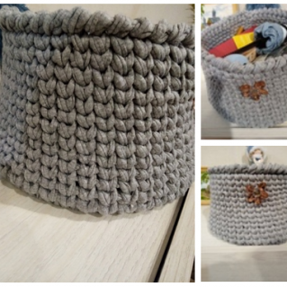 "Вязаная корзинка для мелочей"