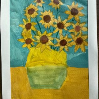 Натюрморт с подсолнухами