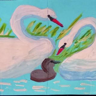 Лебединая семья.