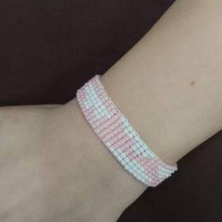 Браслет из бисера "Облака"