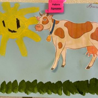 Коровка на лугу