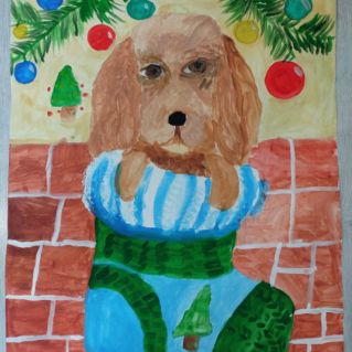 Собака -лучший подарок.