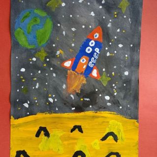 В космической ракете