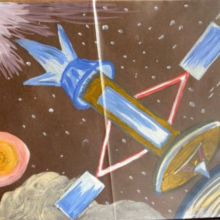 " Спутник в космосе"