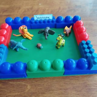 Коллективная лепка "Зоопарк"