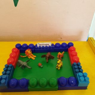 Коллективная лепка "Зоопарк"