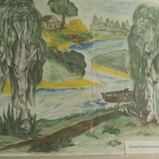 "Распустила косы, белая берёза"