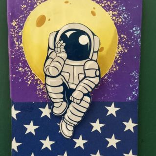 Покоритель космоса (аппликация)