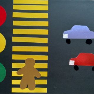 Аппликация "Пешеходный переход"