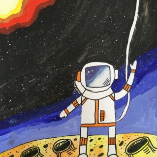 Космонавт на Луне