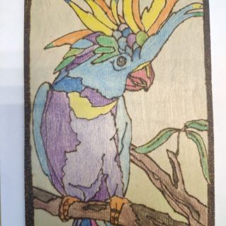 "Красавчик" (выжигание и роспись по дереву)