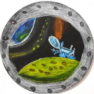 Луноход-вездеход нам с Луны приветы шлёт