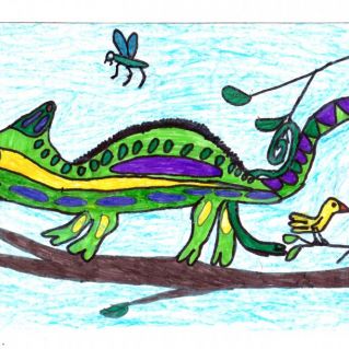 Хамелеон на дереве