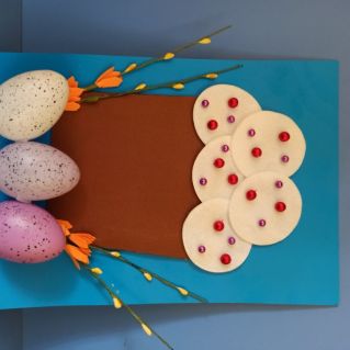 Аппликация "Пасхальный кулич"